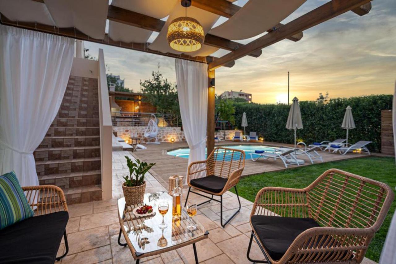 Villa Ellovos With Private Pool Rethymno Exterior foto